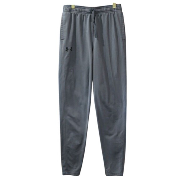Under Armour Gray Jogger Sweatpants Youth XL Tapered Leg Elastic Waist - Picture 1 of 12